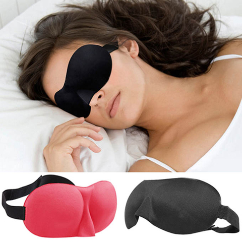 Masque de sommeil naturel 3D, accessoire oculaire unisexe, bandeau pour les yeux, bleu, voyage, bandeau doux, Portable ► Photo 1/6