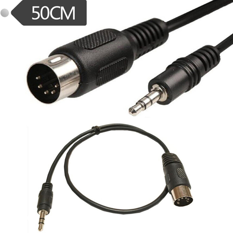 50 cm 5 broches Din MIDI mâle à 3.5mm mâle prise stéréo Jack câble adaptateur Audio ► Photo 1/5