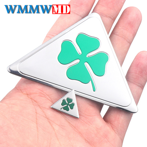 Badge autocollant en aluminium et PVC, 3 pièces, Badge de protection latéral de voiture, pour Alfa Romeo quad oil Green Delta, 147 156 166 GT ► Photo 1/6