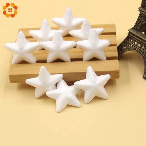 50 pièces 30MM Mini étoile blanche mousse étoile de noël ornements arbre étoiles pour la décoration de fête de noël enfants cadeau bricolage artisanat fournitures ► Photo 1/6