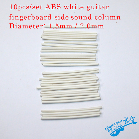 Ensemble de touches de guitare ABS blanc et noir, 10 pièces/ensemble, colonne de son latérale, accessoires de guitare bricolage, diamètre 1.5mm 2mm ► Photo 1/6