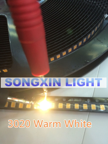 Diode électroluminescente XIASONGXIN 3020, 0.06w, 6-7lm, 3.0x2.0x1.3, 3020 CW/WW, blanc chaud ► Photo 1/3