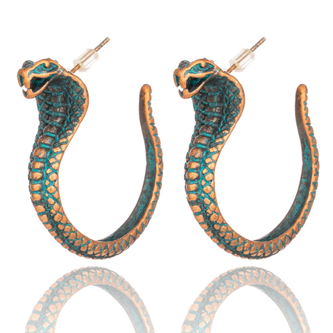 Chic Antique vert serpent boucles d'oreilles goutte 2022 dernière partie personnalité Cobra balancent boucles d'oreilles pour les femmes Punk mode bijoux cadeaux ► Photo 1/6