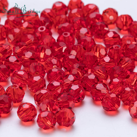 Perles de verre tchèque rouge, pour la fabrication de bijoux, matériel de collier, bricolage, grosses perles de cristal Z117 ► Photo 1/6