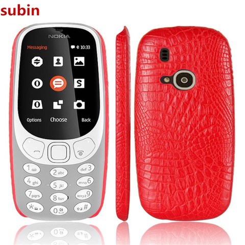 Nouveauté pour Nokia 3310 2017 étui 2.4nch luxe PU cuir peau de Crocodile couverture pour Nokia 3310 (2017) étui de téléphone ► Photo 1/6