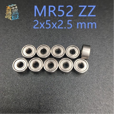 Roulements à basse vitesse de haute qualité, 10 pièces, MR52 ZZ MR52ZZ MR52Z L-520ZZW52 2x5x2 5 mm ABEC-5 ► Photo 1/5