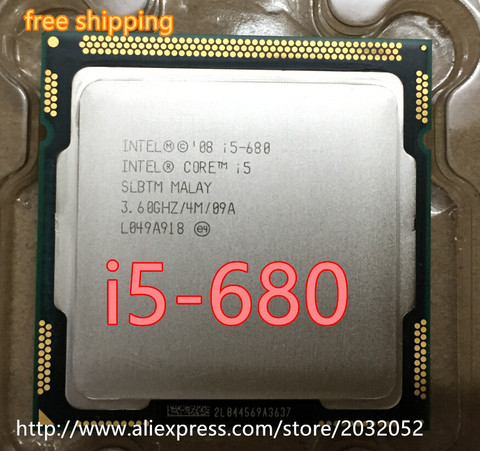 POUR Intel Core i5-680 I5-680 i5 680 Processeur CPU (4 m Cache, 3.6 ghz) LGA 1156 100% fonctionne correctement Processeur pour Pc De Bureau ► Photo 1/1
