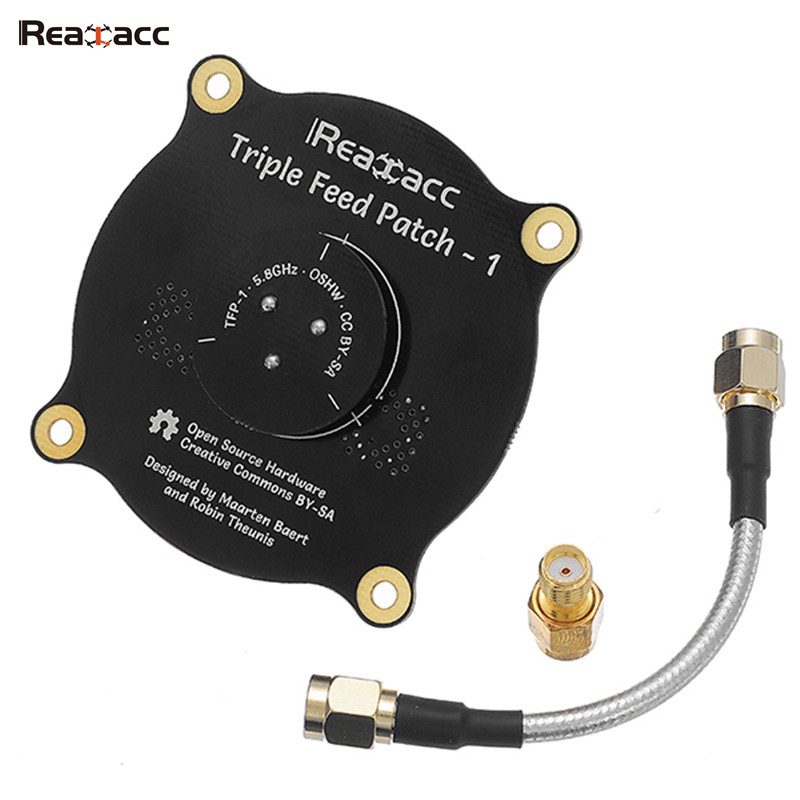 Realacc Triple Patch d'alimentation-1 5.8GHz 9.4dBi circulaire polarisé antenne FPV pour les modèles RC Drone transmetteur TX lunettes ► Photo 1/6