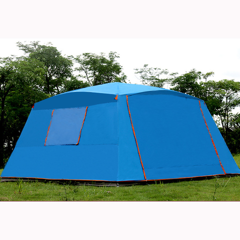Alltel – tente de Camping Double couche ultralégère pour 5 à 8 personnes, 365x365x210CM, grand gazébo, abri solaire avec moustiquaire ► Photo 1/4