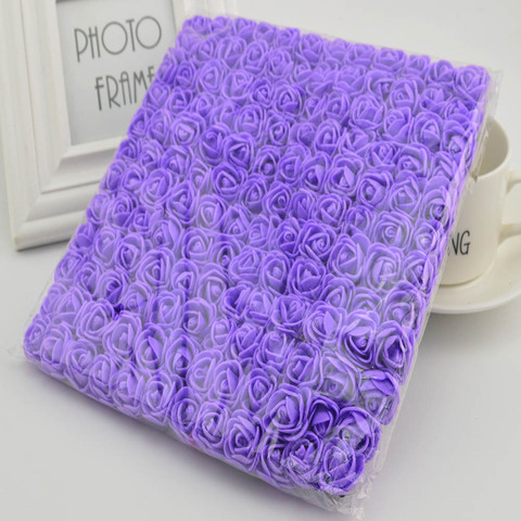 144 pcs 2 cm MINI mousse roses pour la maison De Mariage faux Fleur Decora Scrapbooking diy guirlande cadeau boîte pas cher Artificielle bouquet de fleurs ► Photo 1/6