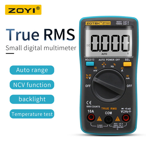 ZOYI-multimètre numérique, voltmètre à intervalle automatique, ZT98/100/101/102 True RMS, capacité ampèremètre, testeur de température Hz NCV ► Photo 1/6