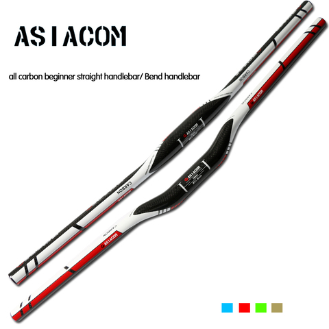 ASIACOM – guidon de vélo tout en fibre de carbone 3K, vtt léger, barre de pliage, 31.8x600-760mm, livraison gratuite ► Photo 1/6