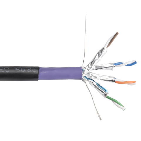 Câble Lan pour Installation Cat6 FTP Cat6A 10G SFTP, câbles en cuivre massif de 0.57mm, pour veste PE, intérieur et extérieur, LSZH ► Photo 1/6