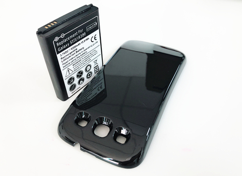Batterie pour Samsung Galaxy S3 GT-i9300, 4300mAh, extension de batterie, avec coque arrière, SIII i747 s3, i9300 ► Photo 1/5
