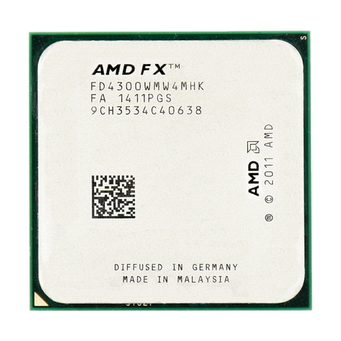 AMD FX série FX 4300 3.8GHz 95W 4 mo Cache FX-4300 prise AM3 + Quad Core processeur d'unité centrale pièces livraison gratuite ► Photo 1/2