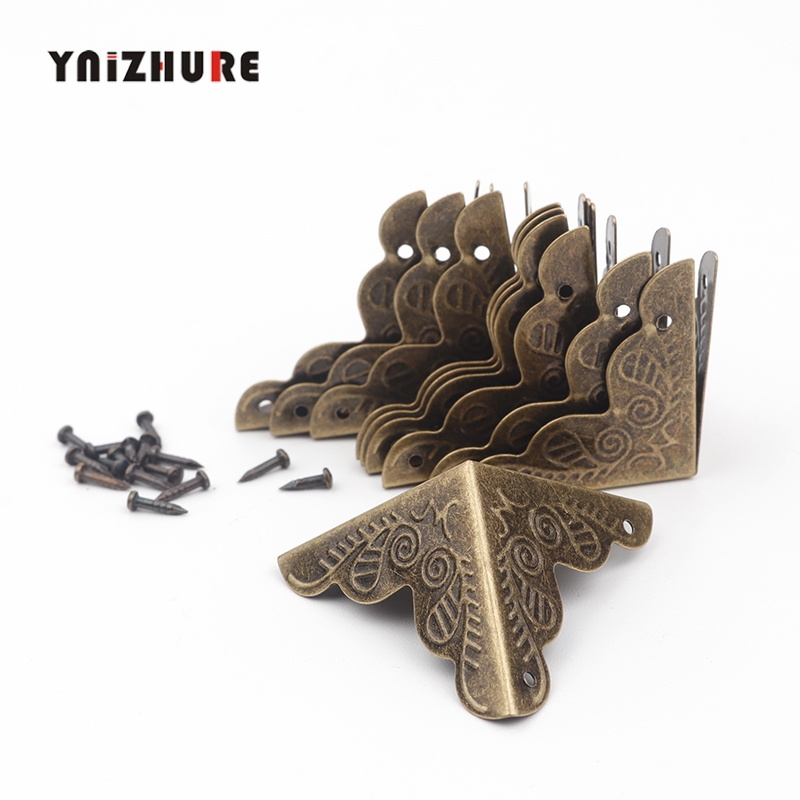 YNIZHURE – coffret à bagages en rotin sculpté, 10 pièces, coins de boîte, supports, coin décoratif pour meubles ► Photo 1/6