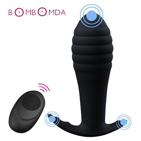 Vibromasseur Anal en Silicone pour homme et femme, jouet sexuel, godemichet à distance, stimulateur du point G, masseur de Prostate ► Photo 1/6