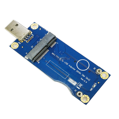 Mini PCI-E vers USB avec adaptateur de fente pour carte SIM pour Module WWAN LTE Mini carte PCIE vers USB 2.0 ordinateur de bureau prise en charge carte SIM 6Pin 8Pin ► Photo 1/5