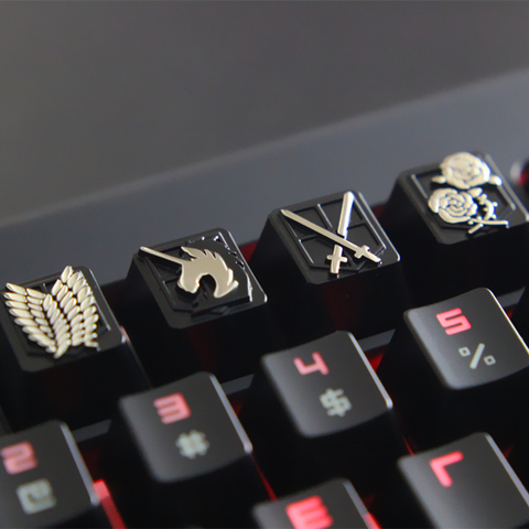 Keycap attaque d'anime sur Titan Zinc-aluminium clavier mécanique keycap pour la personnalisation, pour PC clavier mécanique R4 hauteur ► Photo 1/6