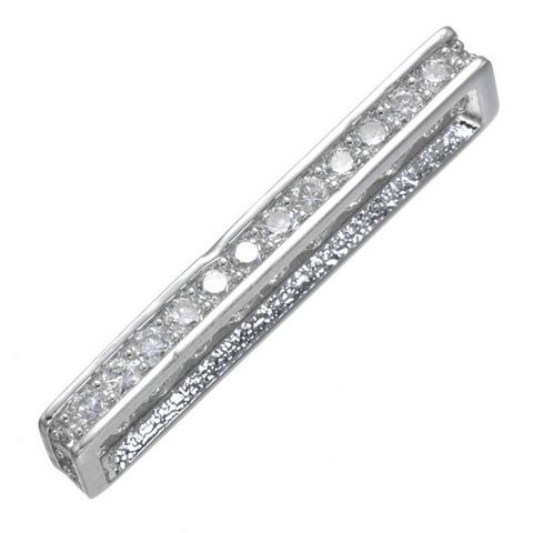 Fabrication de bijoux Fournitures 2 Taille Multi Trou Cuivre Micro Pave Zircon Strass Spacer Bar Pour DIY Bracelet Collier Faire ► Photo 1/6