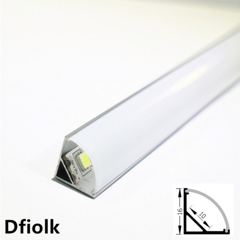 Profilé en aluminium pour led, 1 m, pour pcb 5050 5630, 10mm, avec couvercle et pinces, DHL ► Photo 1/1