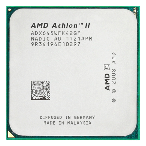 AMD Athlon II X4 645, processeur Quad CORE (3.1Ghz/ L2 2M /95W/2000GHz), prise am3 am2 + ► Photo 1/4