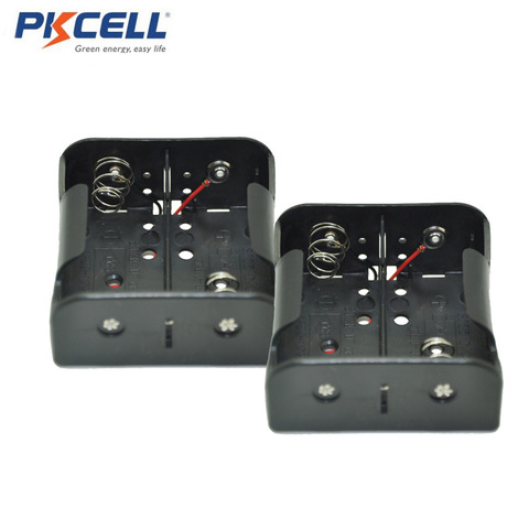 Support de batterie en plastique noir, 2 pièces, 2 fils, 2x1.5V D, étui de rangement ► Photo 1/1