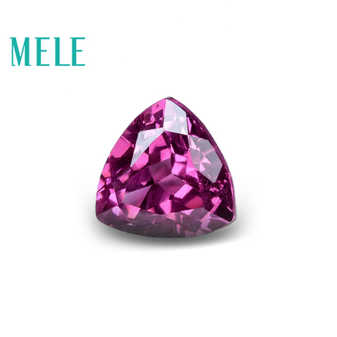 MELE – pycorde de grenat naturel pour la fabrication de bijoux, pierre précieuse en vrac de 1ct coupée en triangle de 6mm de haute qualité pour bagues ou pendentifs DIY ► Photo 1/6