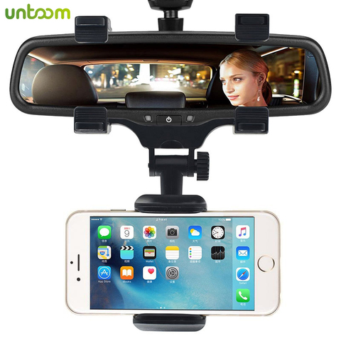 Support universel de voiture pour téléphone portable 360 degrés pour Apple iPhone Samsung GPS Smartphone support voiture rétroviseur support pour téléphone ► Photo 1/6