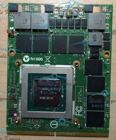 GTX 980 m GTX980M 8g DDR5 256bit VGA Carte Vidéo Pour MSI 16F3 16F4 1762 1763 GT60 GT80 GT72 GE72 Série ► Photo 1/1