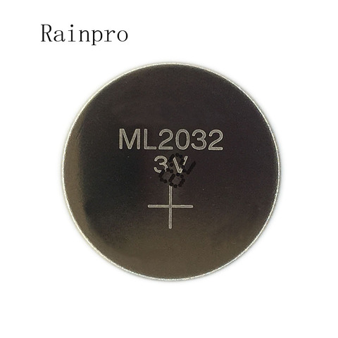 Rainpro – lot de 2 piles bouton 2032 ML2032, 3V, rechargeables, CMOS BIOS RTC, batterie de secours ► Photo 1/2