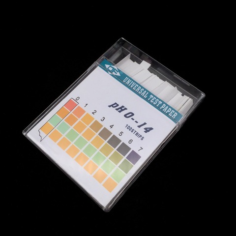 Papier indicateur universel, acide alcalin, papier de Test, bandes 0 à 14 PH, 100 pièces, pour l'eau, sol, Aquariums ► Photo 1/6