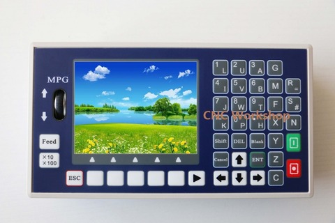 Contrôleur de CNC 4 axes clé USB G code panneau de commande de broche MPG tour seul contrôleur de fraiseuse ► Photo 1/5