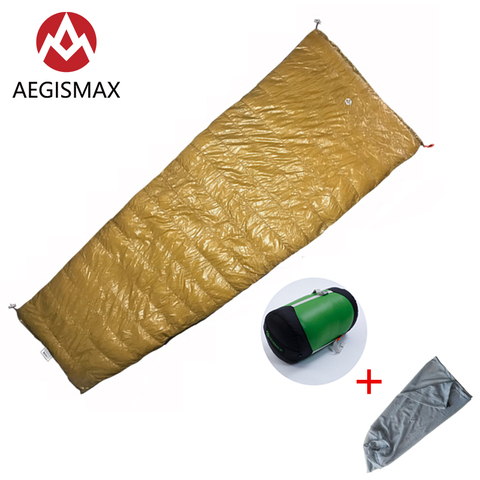 AEGISMAX – sac de couchage en Nylon pour adultes, lumière de Camping en plein air, enveloppe en duvet d'oie blanc, trois saisons, 800FP ► Photo 1/1