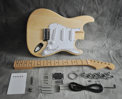 Kit guitare électrique bricolage, Style ST, corps de Basswood, cou en érable, poignée, 21 frets ► Photo 1/6