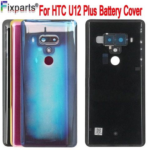 Nouveau boîtier HTC U12 Plus couvercle de batterie pour HTC U12 Plus batterie porte coque arrière avec objectif de caméra pour HTC U12 + couverture arrière ► Photo 1/6