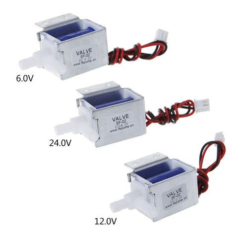 Micro électrovanne électrique N/C fermé normalement | Fils de 6V 12V 24V, contrôle de l'air et du gaz ► Photo 1/6