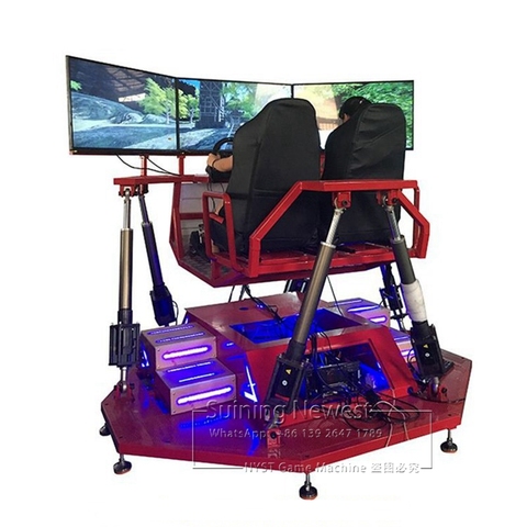 3 écran Équipement D'amusement Simulateur 3D Vidéo Monnayeur Voiture De Course Machine de Jeu D'arcade Pour Les Adolescents Adultes ► Photo 1/1