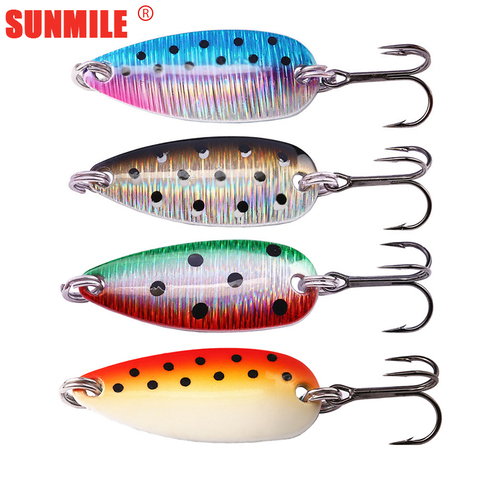 SUNMILE pêche truite filature cuillère appât, 7g/14g/25g VMC crochet ultraléger métal appâts Pesca artificiel dur appât pour bar brochet ► Photo 1/6