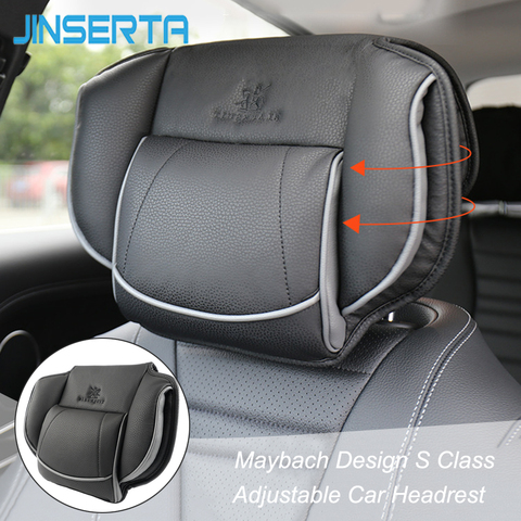 Jinsta May bach-oreiller en cuir Design universel pour voiture, appuie-tête réglable classe S, appuie-tête confortable ► Photo 1/6