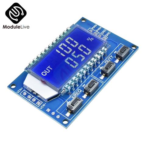 Générateur de Signal PWM fréquence d'impulsion Cycle de service Module réglable affichage LCD 1Hz-150Khz 3.3V-30V Module de carte PWM ► Photo 1/6