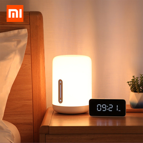 Xiaomi Mijia – lampe de chevet intelligente 2, commande vocale, interrupteur tactile, application Mi home, ampoule Led pour Apple Homekit Siri et horloge xiaoai ► Photo 1/5