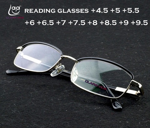 CLARA Full-rim haute qualité HD Super léger mode hommes femmes lunettes de lecture + 4.5 + 5 + 5.5 + 6 + 6.5 + 7 + 7.5 + 8 + 8.5 + 9 + 9.5 à + 12 ► Photo 1/1