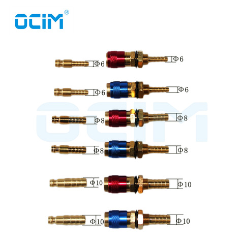 Adaptateur de gaz refroidi à l'eau 1 pièce rouge et 1 pièce bleu raccord de connecteur rapide pour torche de soudage MIG et TIG ► Photo 1/5