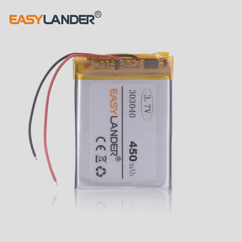 303040 033040 283040 3.7v lipo batterie 450mah pour li polymère GPS,MP3,MP4 DSO150 oscilloscope puissance mod enregistreur DVR enregistreur ► Photo 1/5