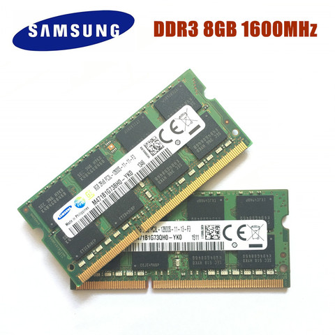 SAMSUNG – mémoire de serveur d'ordinateur portable, modèle DDR3/DDR3L, capacité 2 go 4 go 8 go 12800S, fréquence d'horloge 1600 MHz, capacité de mémoire DRAM, tension 1.35V ► Photo 1/5