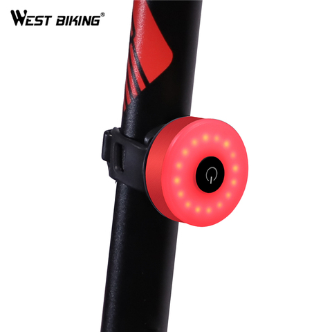 Feu arrière de vélo WEST BIKING étanche, accessoires de cyclisme, lumière Led Rechargeable USB, lampe de cyclisme sur route ► Photo 1/6