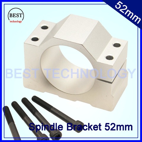 Support de serrage de broche en Aluminium cnc, diamètre 52mm, moteur de broche, pince de support de broche, machine-outil cnc ► Photo 1/6