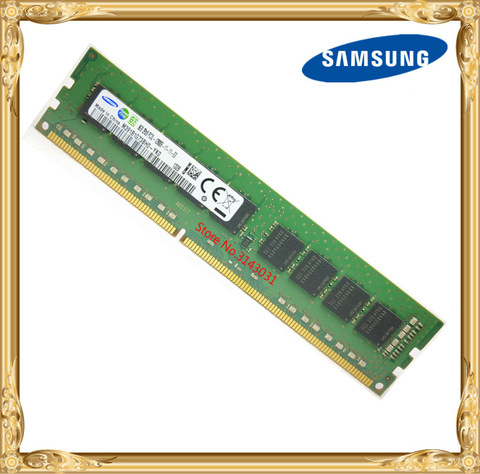 Samsung – mémoire de serveur DDR3, UDIMM 2RX8, 8 go, 1600MHz, Pure ECC, mémoire vive pour station de travail PC3L-12800E, non tamponnée ► Photo 1/1