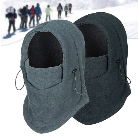 Thermal Fleece Balaclava Hat Hooded Neck Warmer Winter Sports Face Mask for Men Bike Helmet Beanies Masked cap ► Photo 1/6